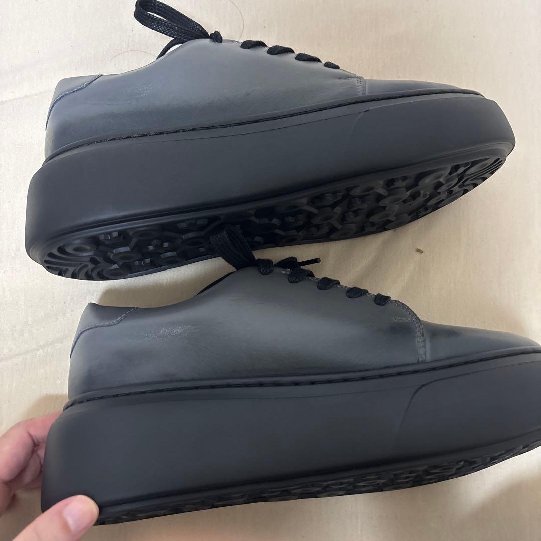 の*川様 マザーハウス　厚底グレー レースアップシューズ