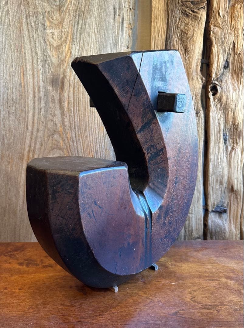 自在鉤　木彫　オブジェ　彫刻　古民芸　大迫力　とろとろ