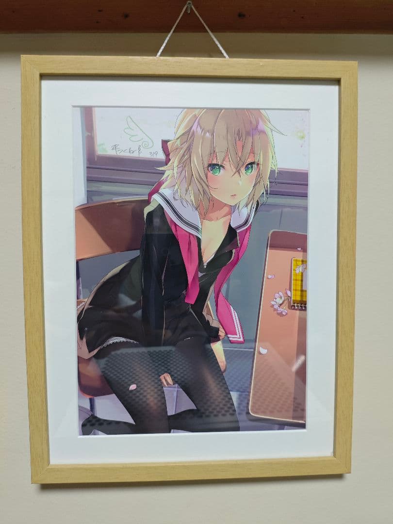 メモリーズオフ　額装イラスト　嘉神川ノエル