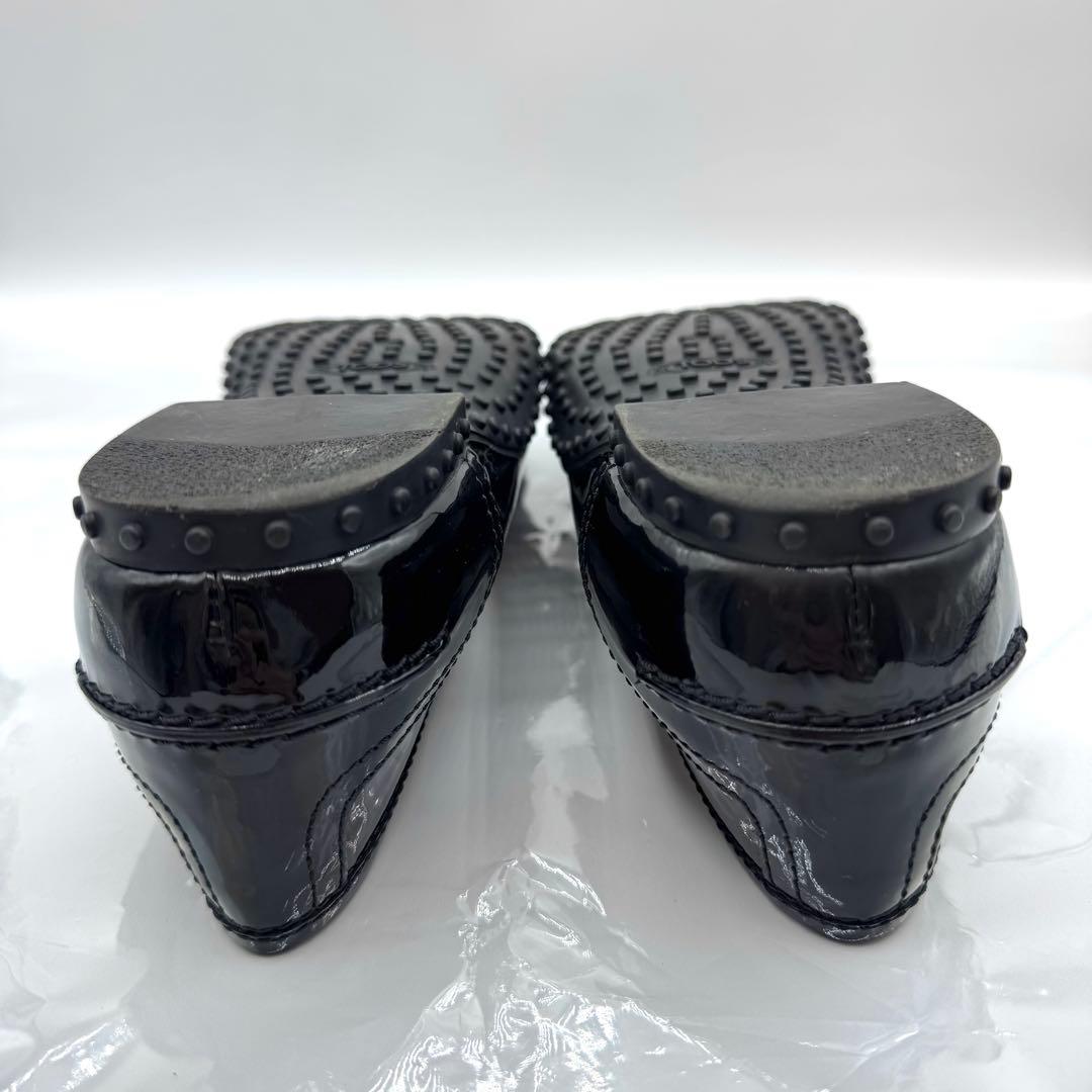 mirei トッズ ポインテッドトゥ ベルベット リボン フラットパンプス