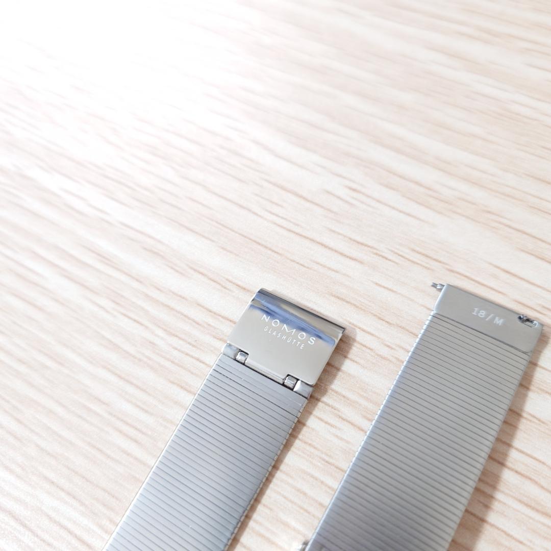 ノモス NOMOS メタルブレスレット 18mm、M