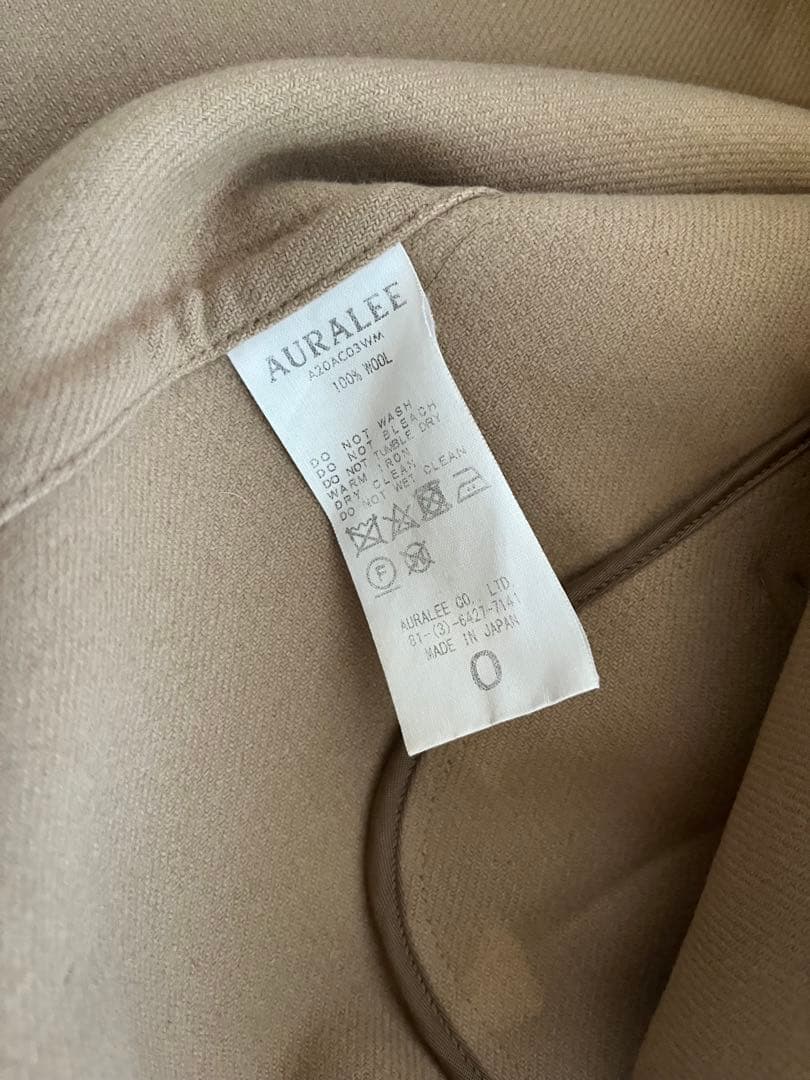 ジャケット・アウター AURALEE 20AW SUPER FINE MELTON LONG COAT