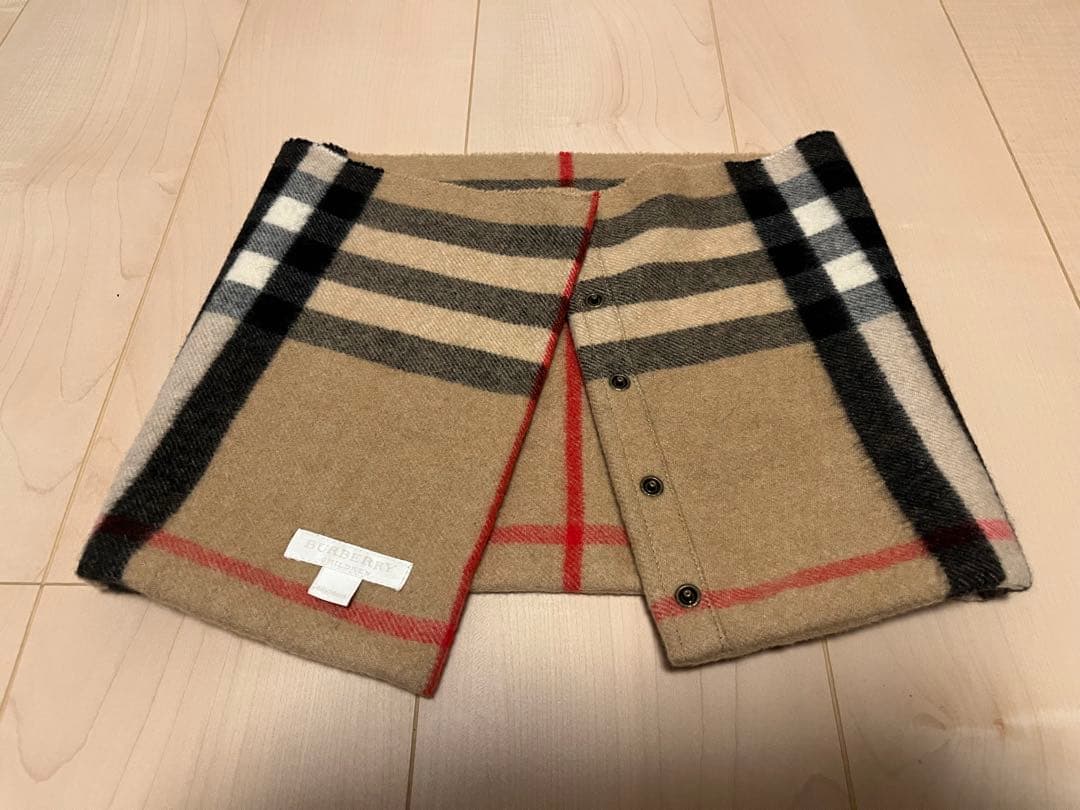 バーバリーチルドレン　スヌード　ネックウォーマー　マフラー　カシミア100％