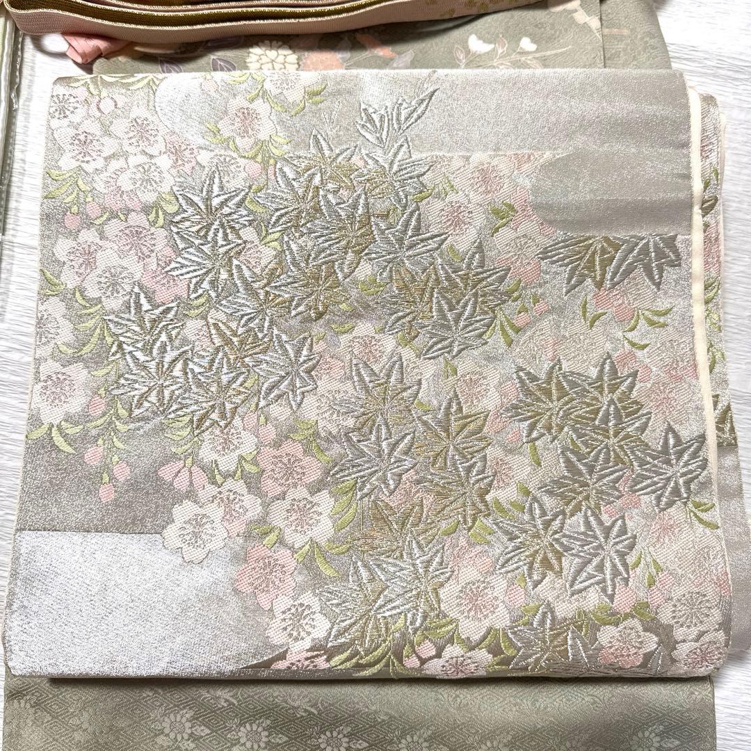 金彩加工刺繍入り 八掛共柄 訪問着5点フルセット