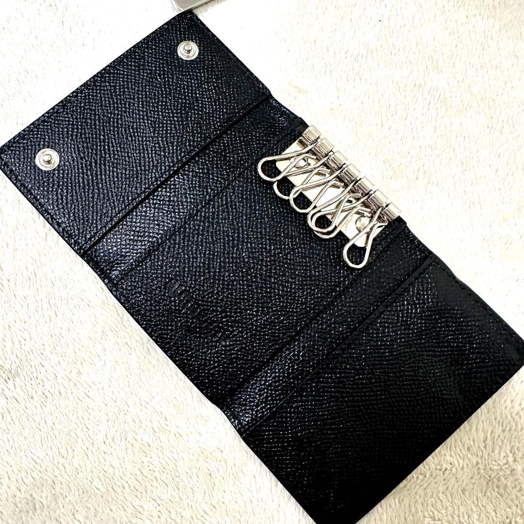 BURBERRY バーバリー TBロゴ 6連キーケース ブラック 黒 レザー