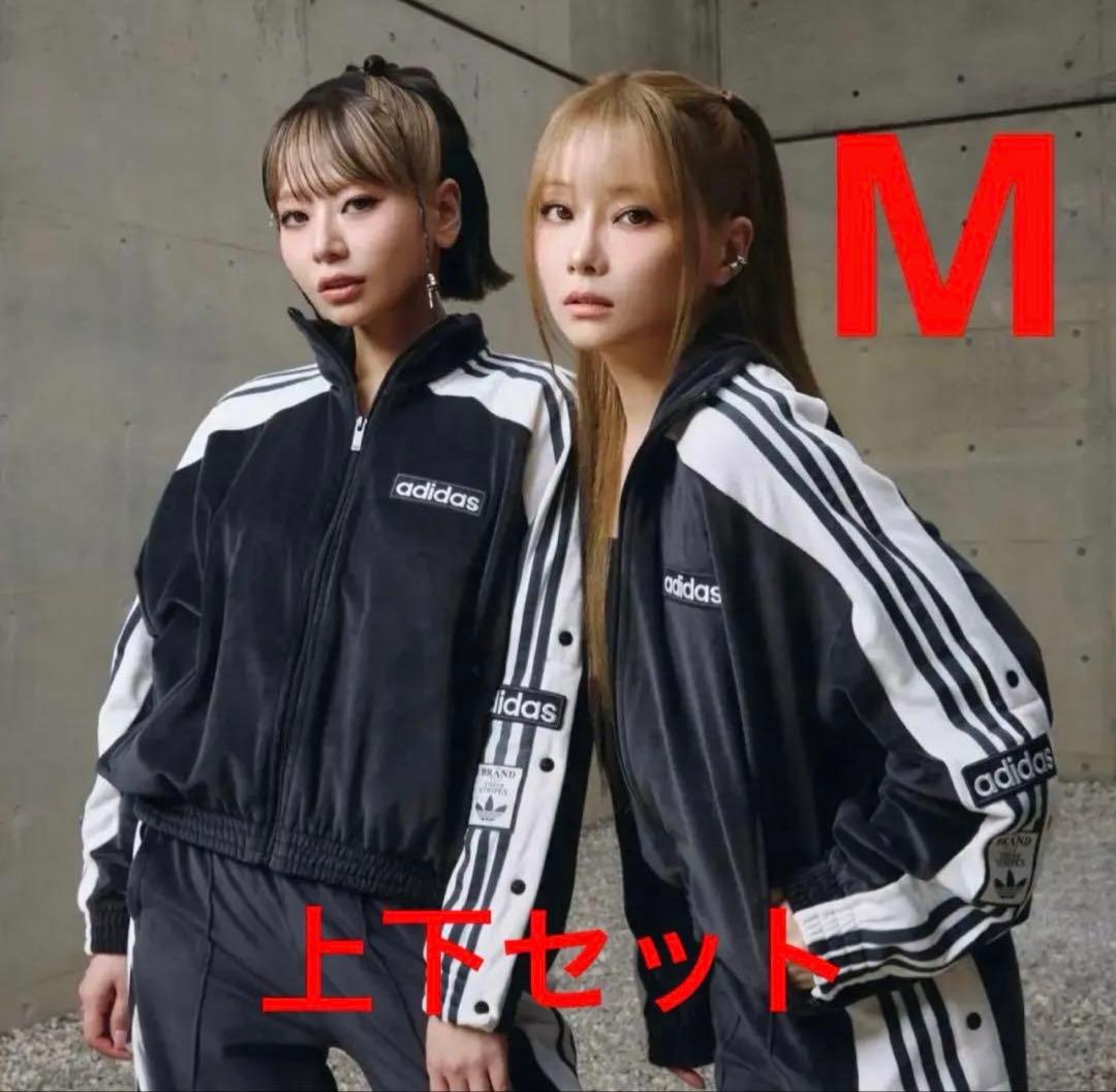 adidas w adibreak velour tt Black M セット