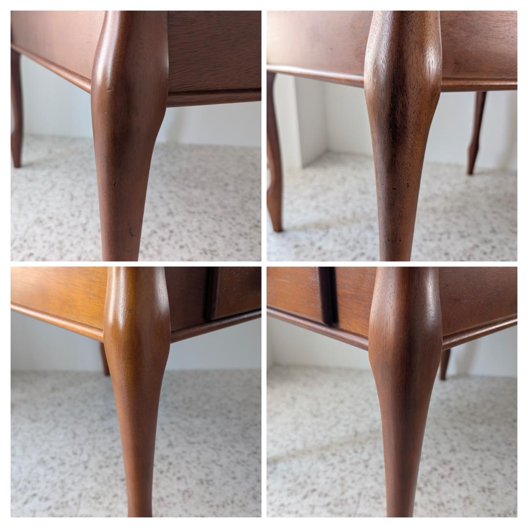 USED MARUNI マルニ ウッド サイドテーブル 猫脚 引き出し付き 廃番