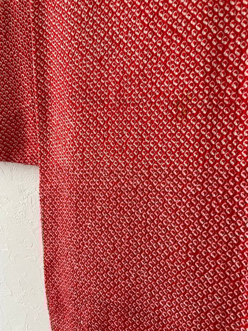 七五三　7歳　8歳　正絹　総絞りのお着物セット