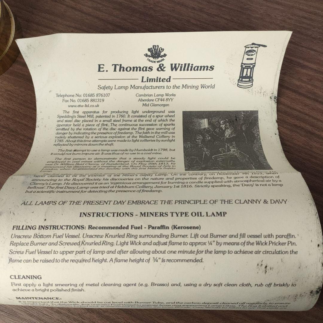 Eトーマス＆ウィリアムス 　カンブリアンランタン　イギリス製