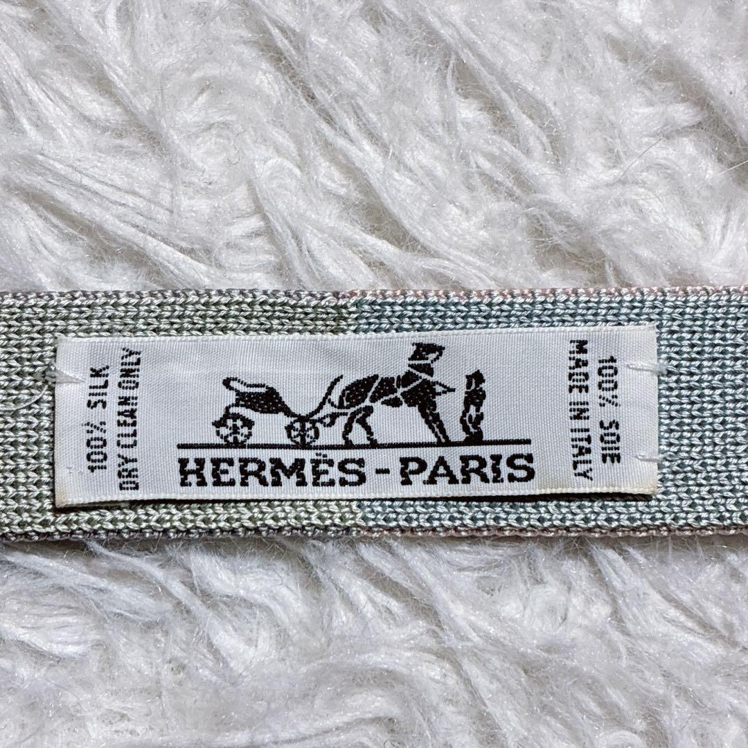 v8 ⭐️エルメス HERMES ニットタイ 4WAY Hロゴ刺繍