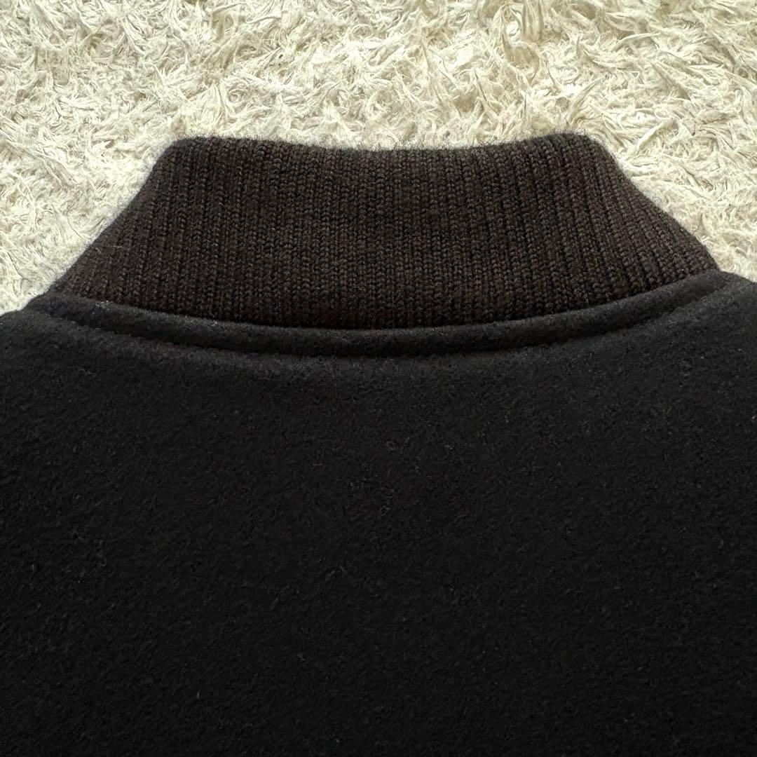 ★美品 Lサイズ★ FREAK'S STORE スタジャン 袖レザー 羊革 黒