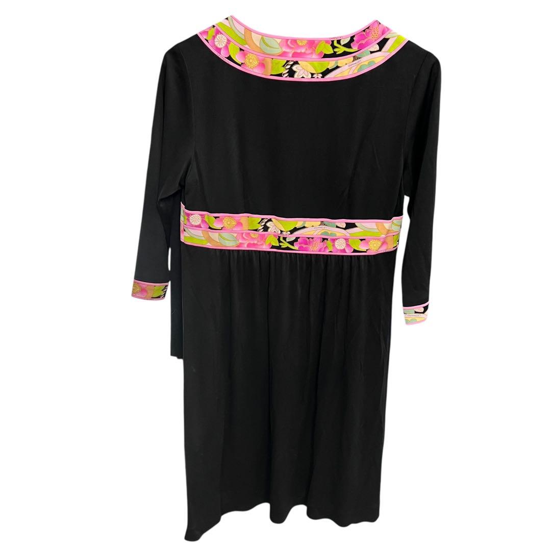 LEONARD FASHION カンカン クロスデザイン ワンピース トリム