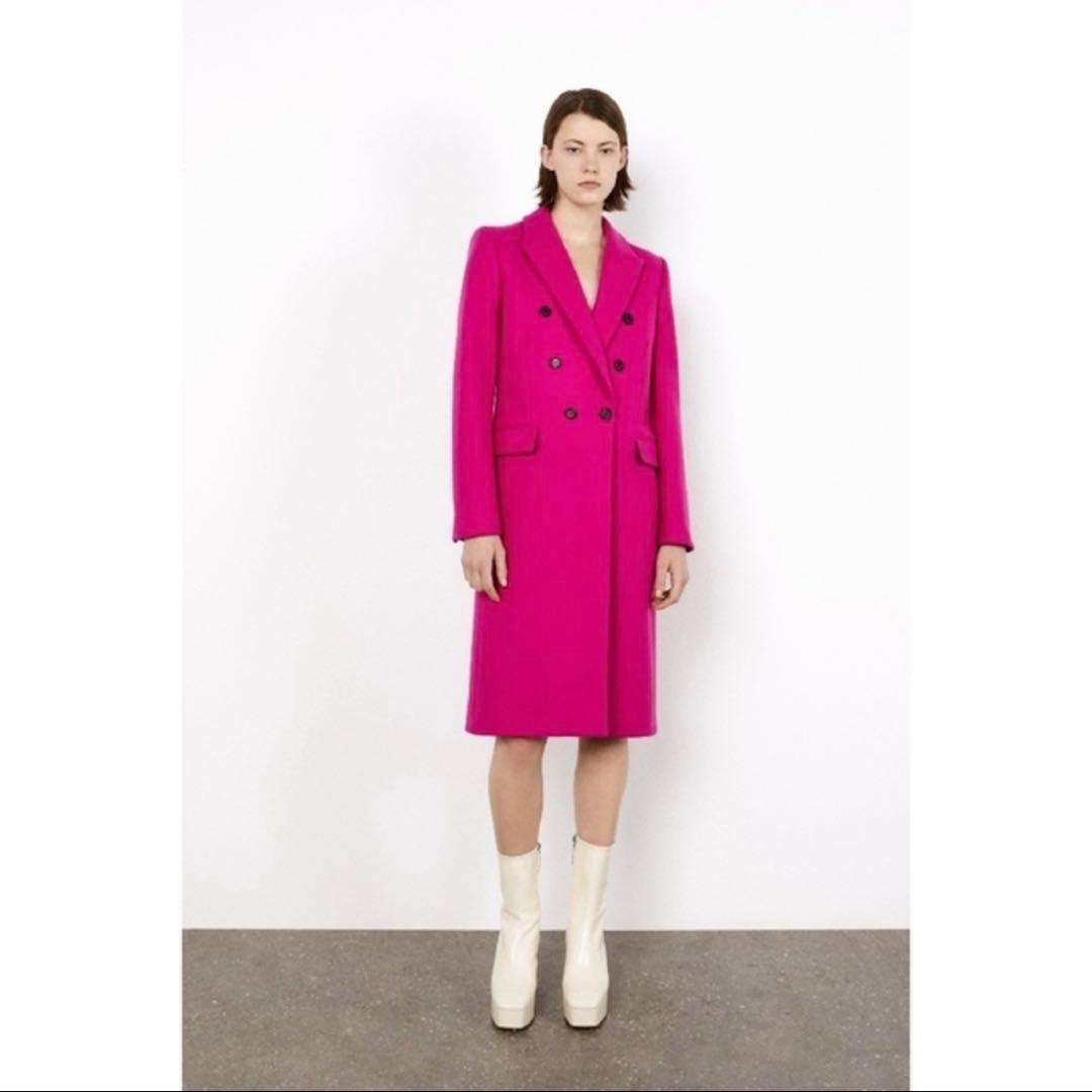 Nail　極美品ZARA MANTECO フクシア　ロングウールコート