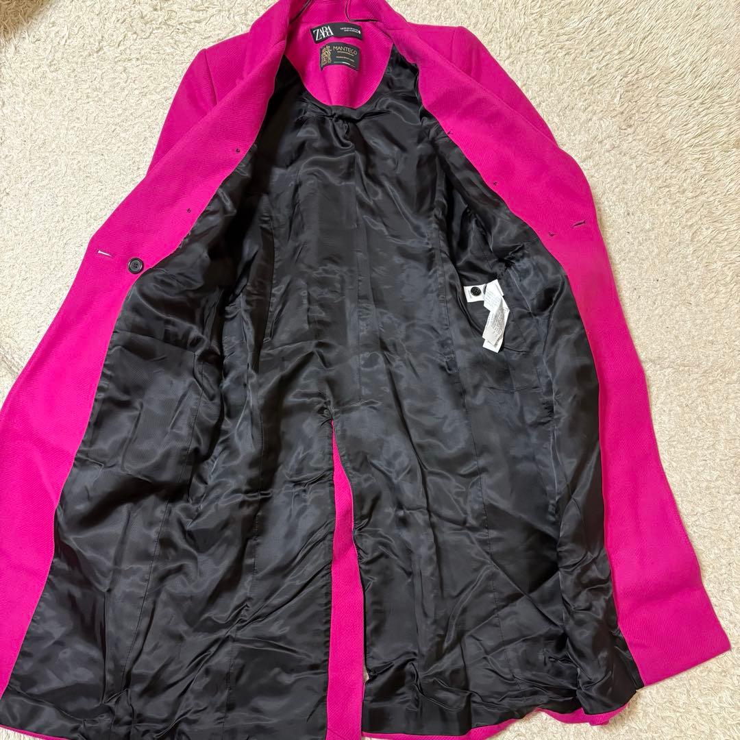 Nail　極美品ZARA MANTECO フクシア　ロングウールコート