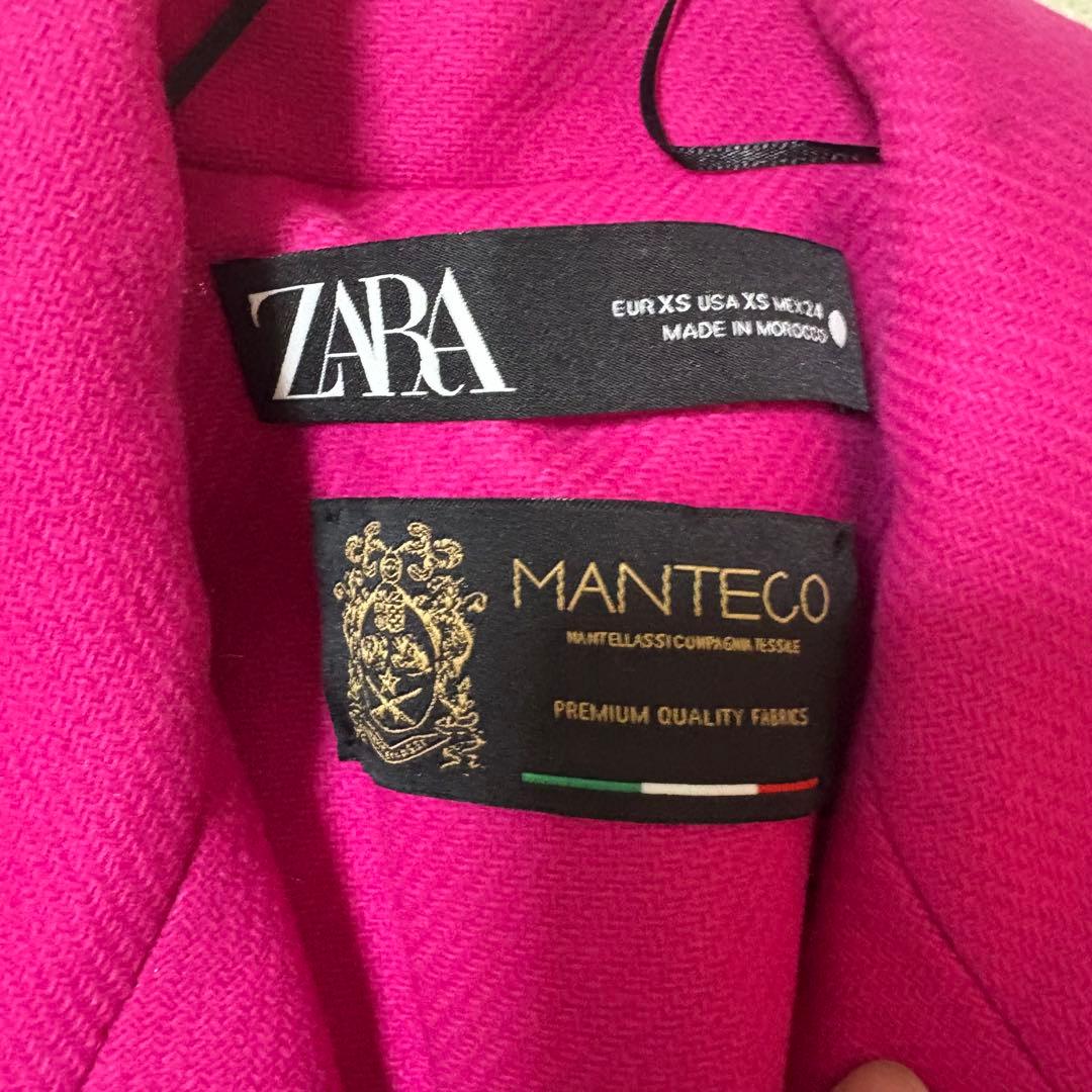 Nail　極美品ZARA MANTECO フクシア　ロングウールコート