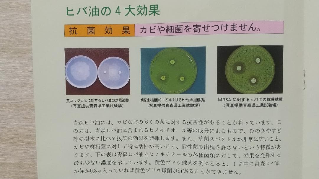 ヒノキオイル ※青森ヒバ油 (精油) 1000㎖ ( 虫よけ・抗菌・アロマ・等)