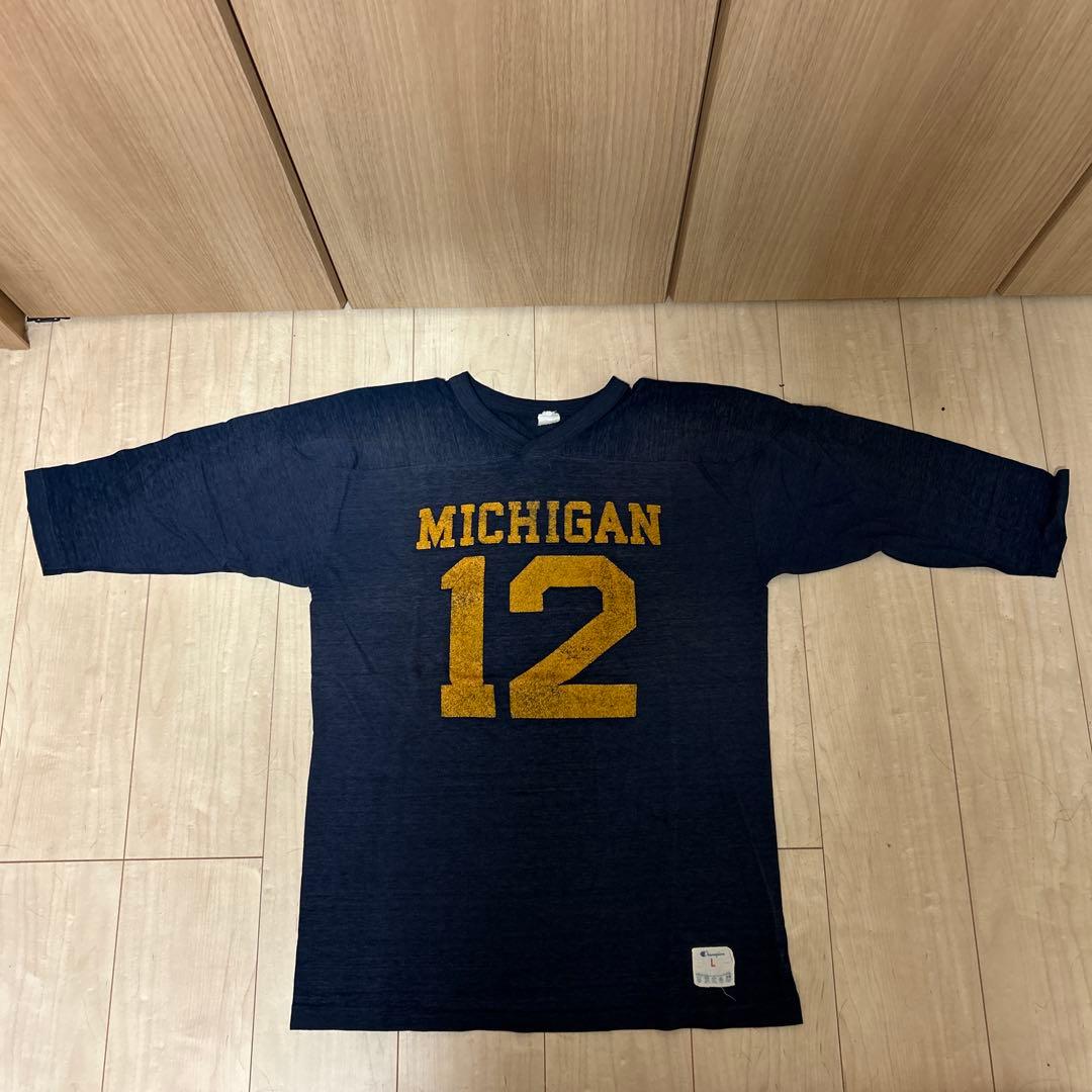 MICHIGAN 12 ネイビーフットボールシャツ