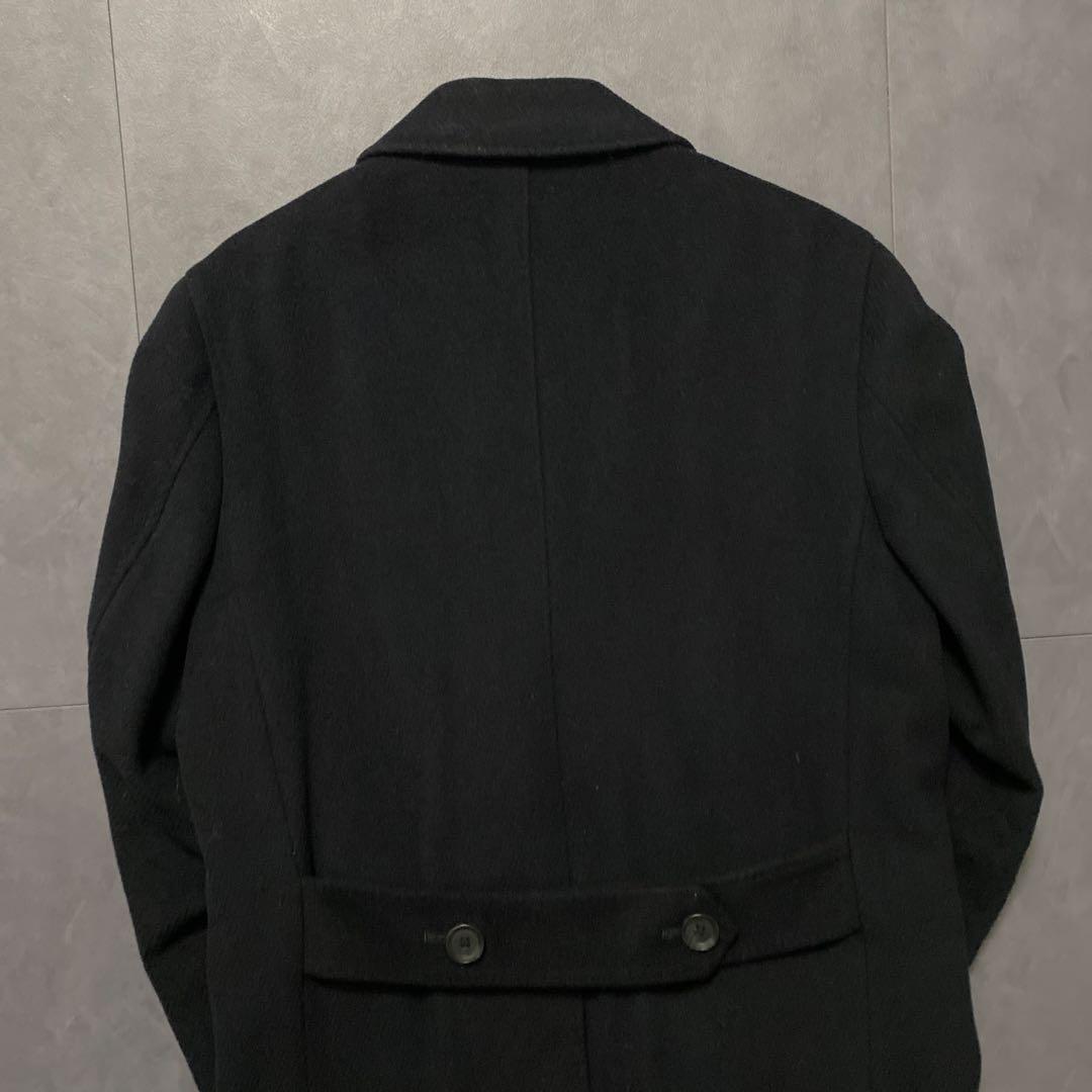 archive ダブル チェスターコート カシミヤ混 black M