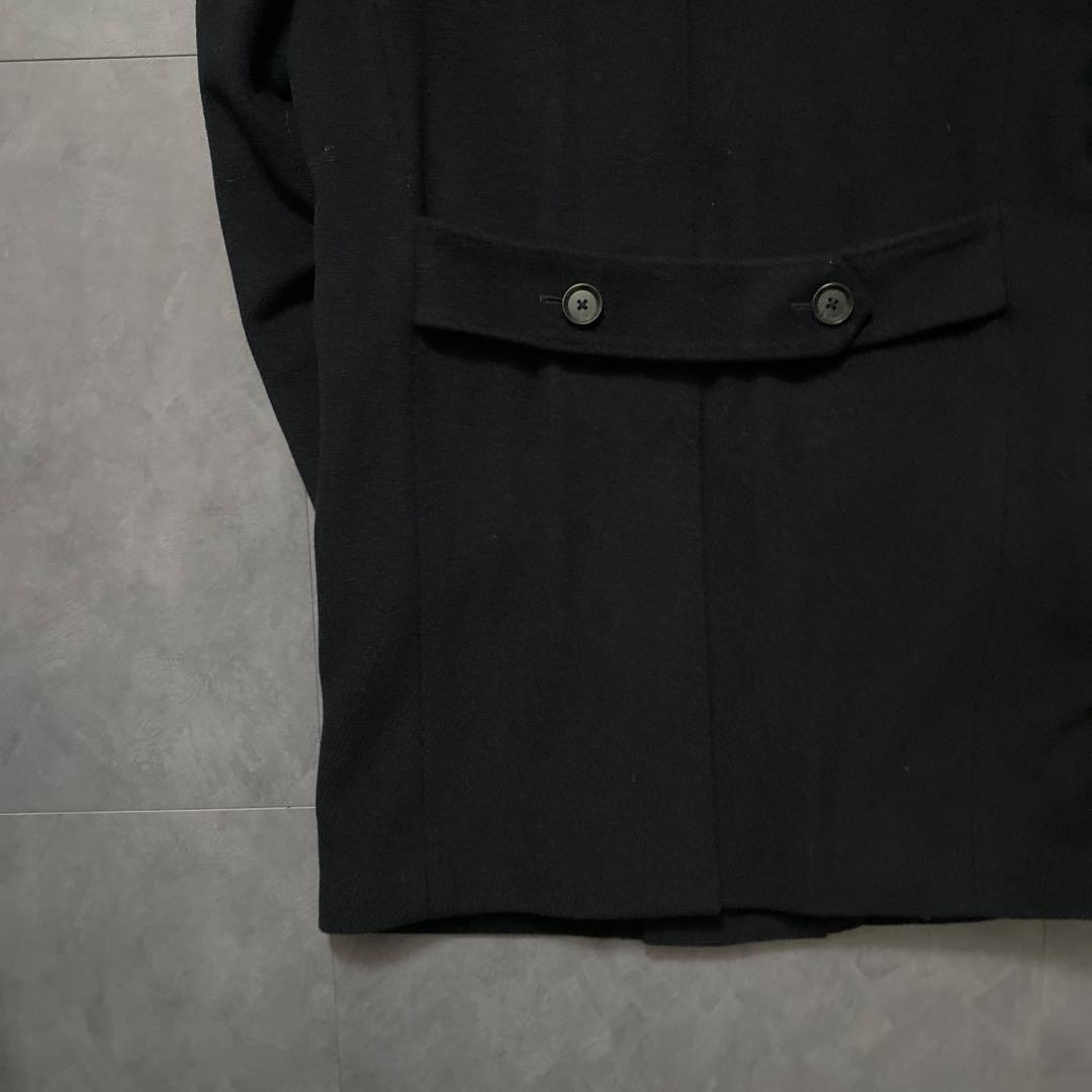 archive ダブル チェスターコート カシミヤ混 black M