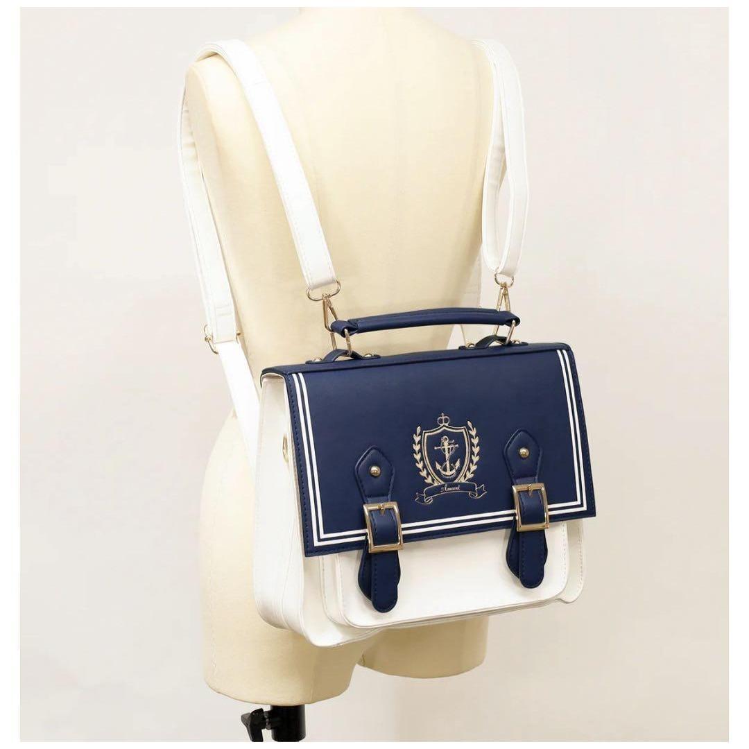 アマベル　セーラーエンブレム サッチェルバッグ　Amavel