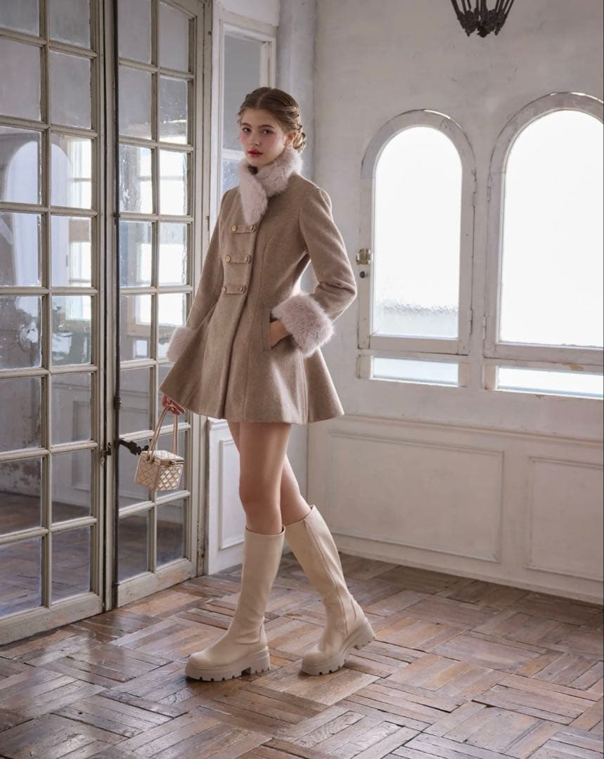 Treat Ürself アウター Muse fur flare coat