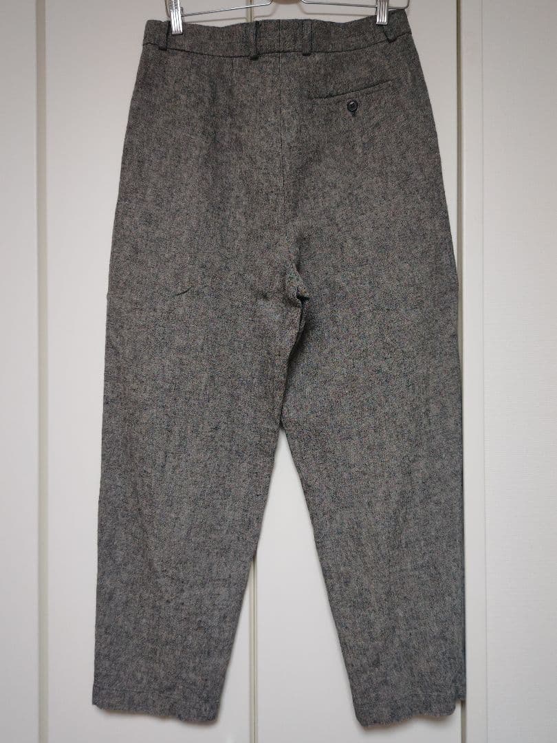 パンツ FRANK LEDER GREY LINEN 2TUCK TROUSERS