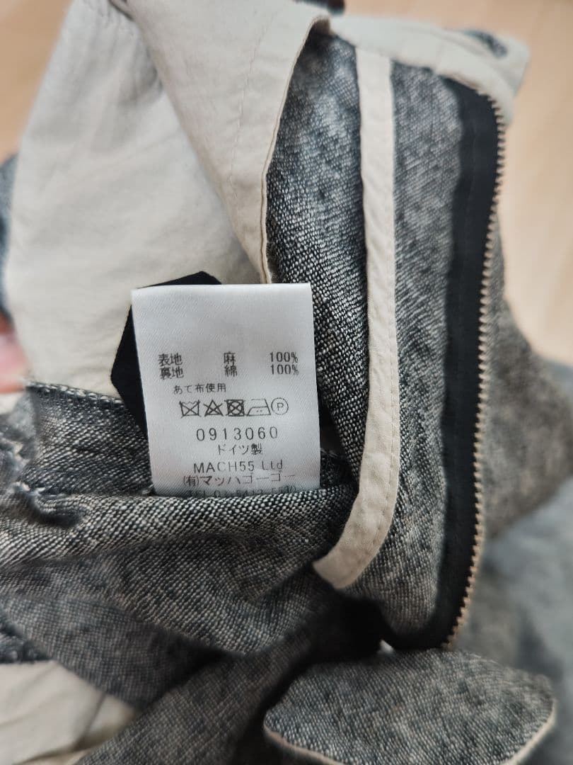 パンツ FRANK LEDER GREY LINEN 2TUCK TROUSERS