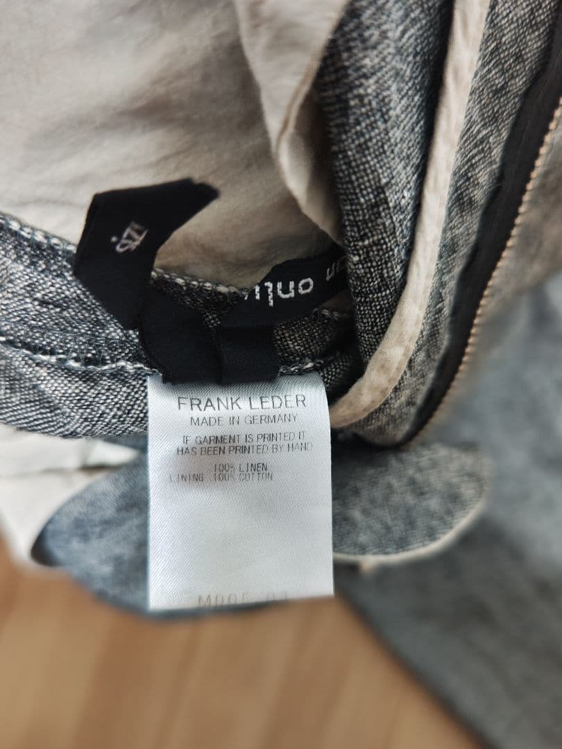 パンツ FRANK LEDER GREY LINEN 2TUCK TROUSERS