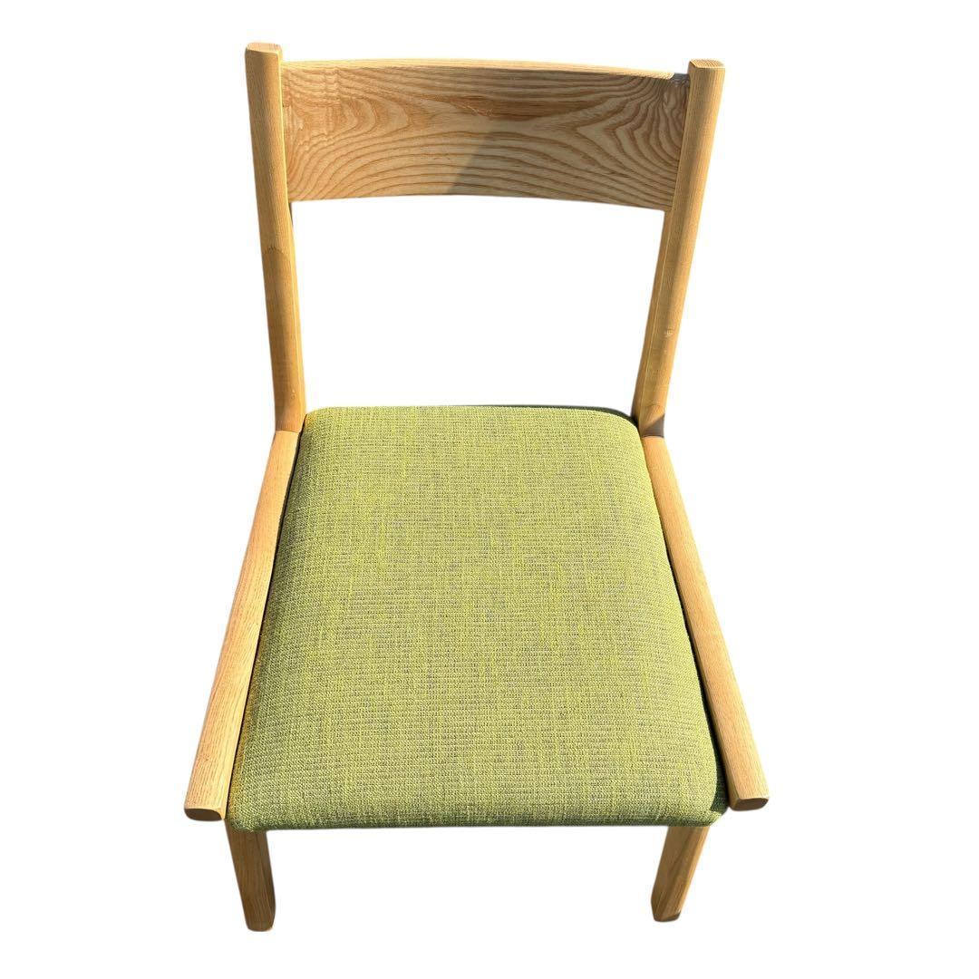 【北欧風：美品】ダイニングチェア　ローチェア　グリーン セット販売　①
