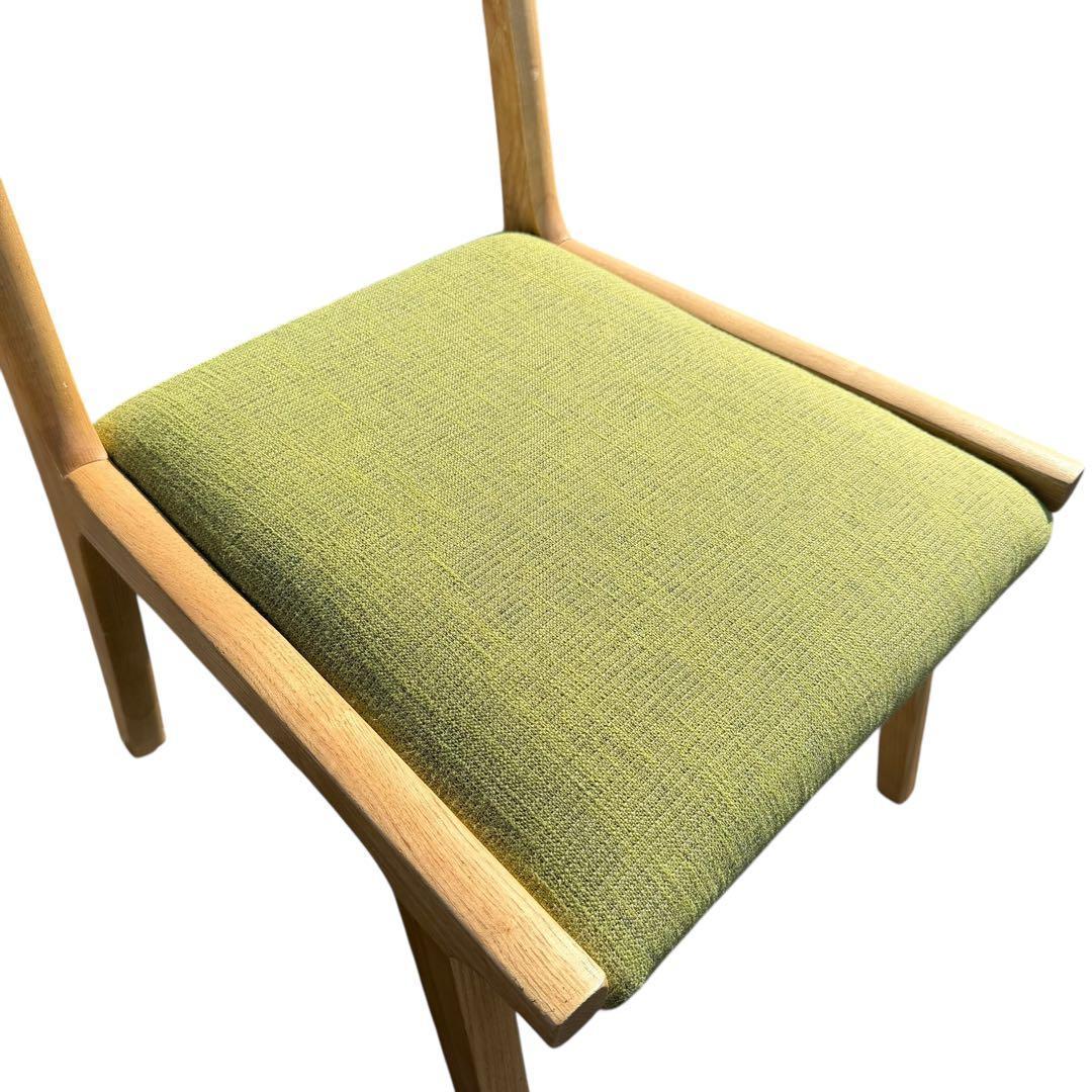 【北欧風：美品】ダイニングチェア　ローチェア　グリーン セット販売　①