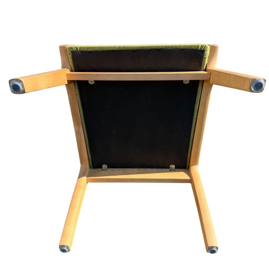 【北欧風：美品】ダイニングチェア　ローチェア　グリーン セット販売　①