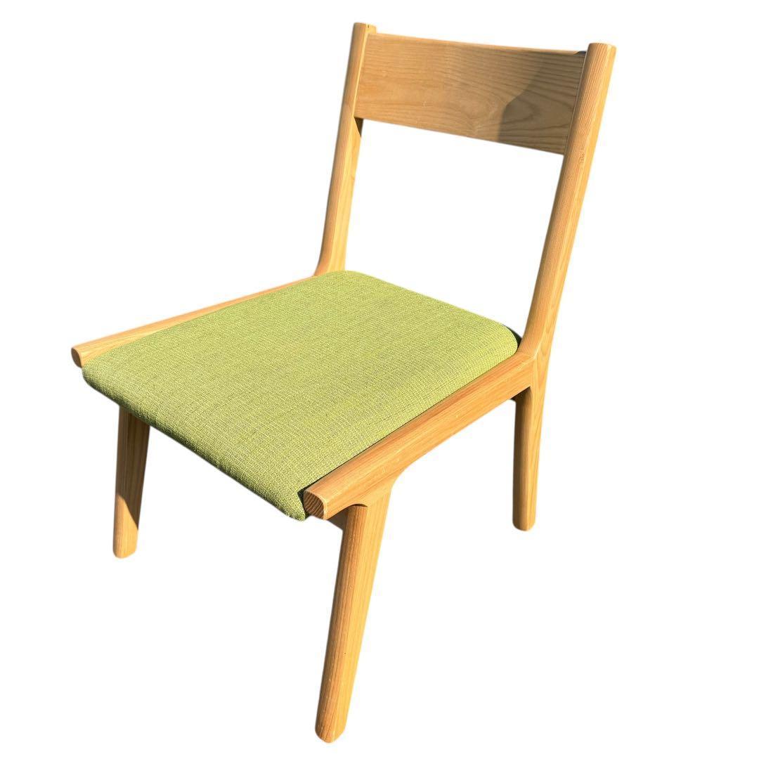 【北欧風：美品】ダイニングチェア　ローチェア　グリーン セット販売　①