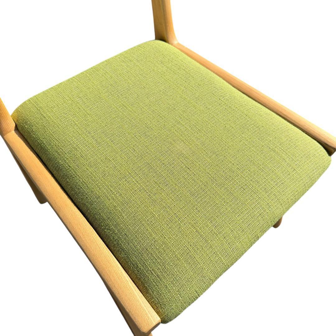 【北欧風：美品】ダイニングチェア　ローチェア　グリーン セット販売　①