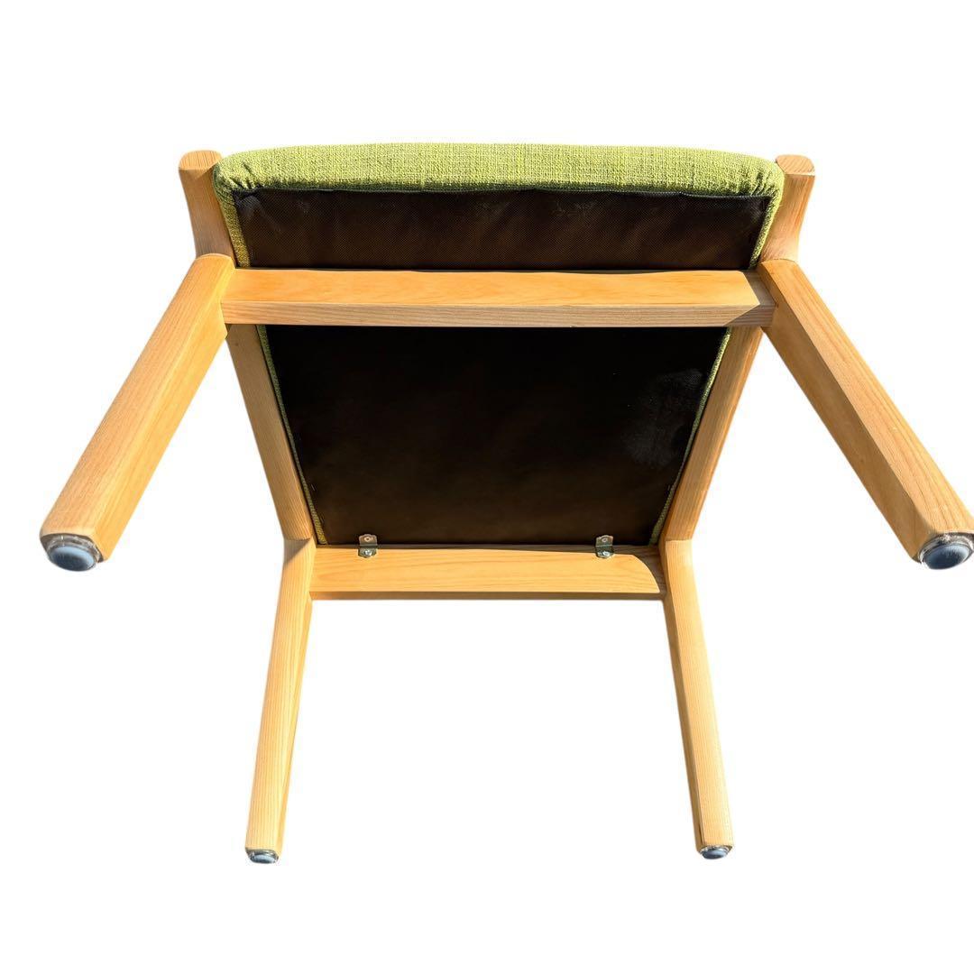 【北欧風：美品】ダイニングチェア　ローチェア　グリーン セット販売　①