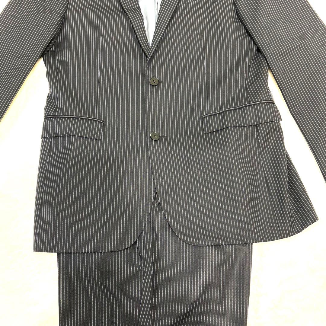 [希少]バーバリー ブラックレーベル ストライプ セットアップ スーツ ネイビー