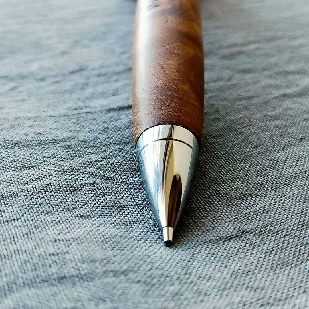 【専用】　江戸時代の欅瘤　木軸シャープペン　0.5mm　天然木　シルバー