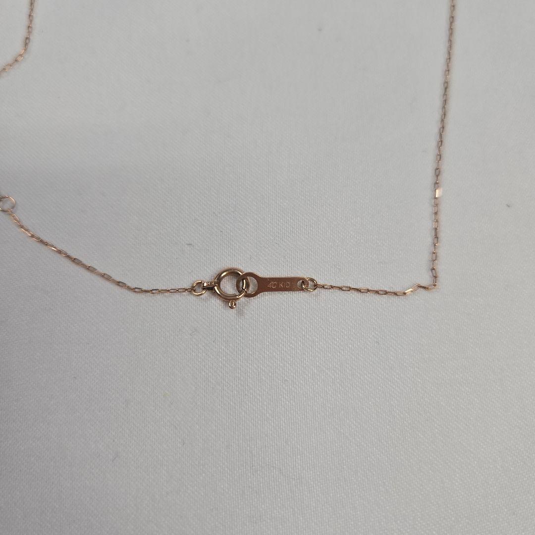 4℃ K10 ピンクゴールド ハート ネックレス ダイヤモンド 箱付き