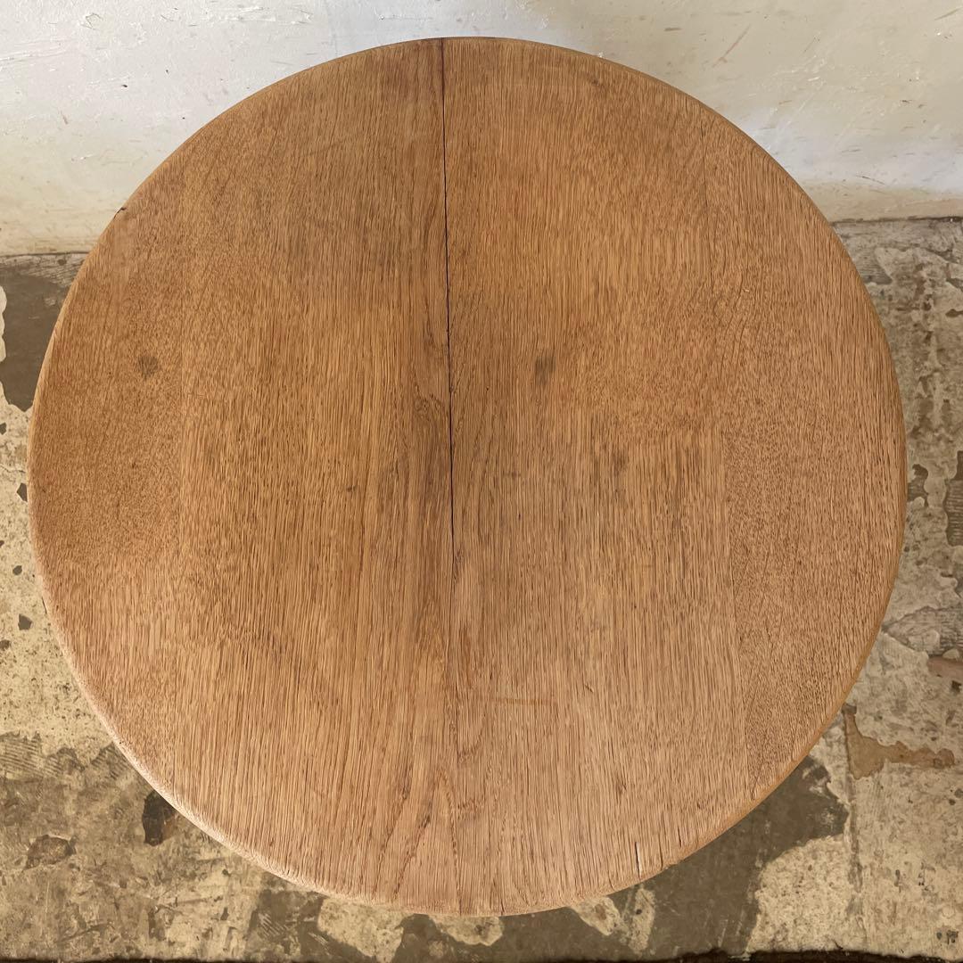 ビンテージ　ラウンドサイドテーブル ローテーブル　コーヒーテーブル　剥離