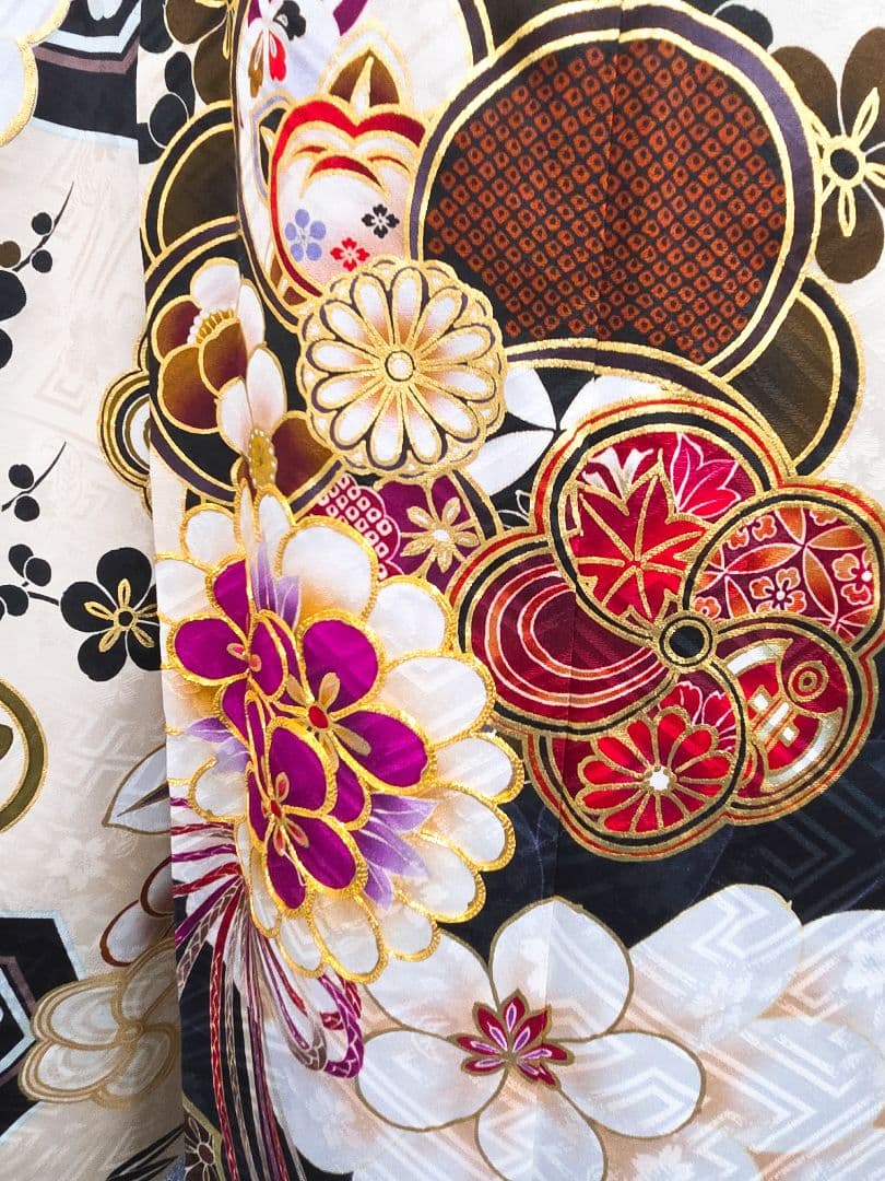 【145~159センチぐらいの方が適応サイズ】振袖フルセット　玉城ティナベージュ