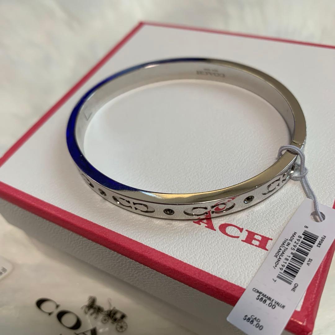 値下げ【美品】COACH シルバーバングル