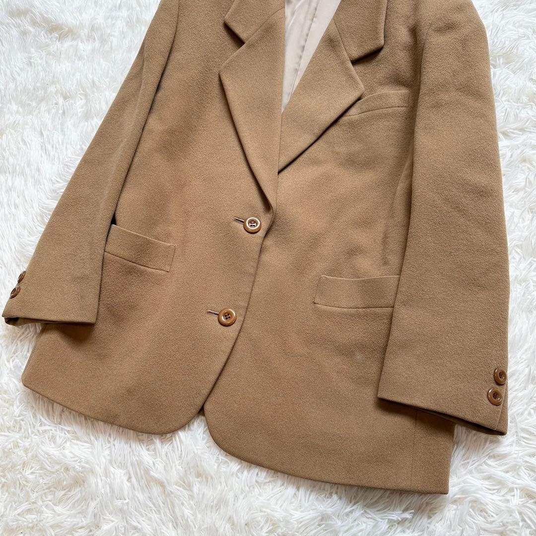 バーバリーズ テーラードジャケット カシミヤ混 キャメル 2XL