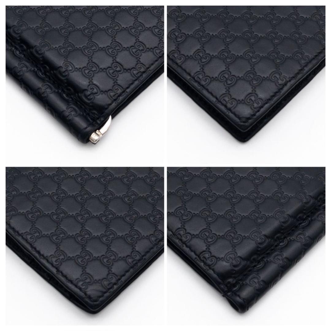 【極美品】GUCCI マネークリップ　マイクロシマ　黒　レザー