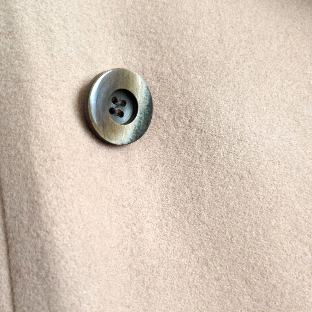 AMERI アメリ リトルフレアロングコート ベージュ M ウール100%