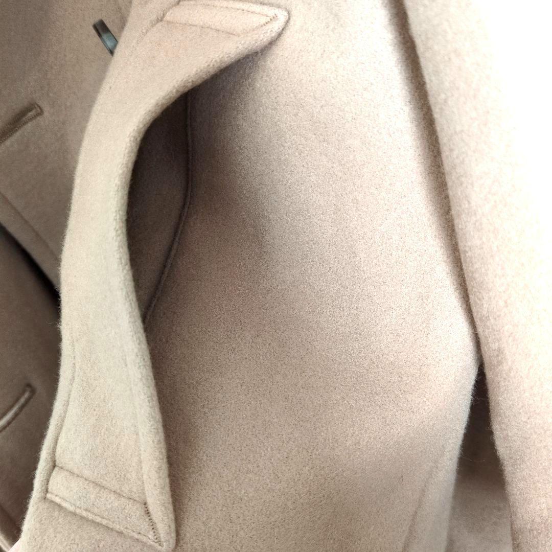 AMERI アメリ リトルフレアロングコート ベージュ M ウール100%