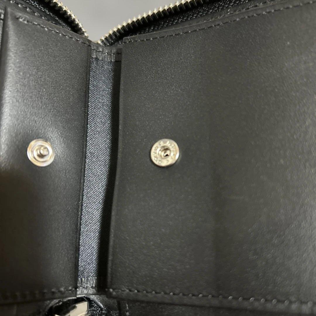 クラモ美品ポーターエイブルウォレット二つ折り財布レザーラウンドファスナー