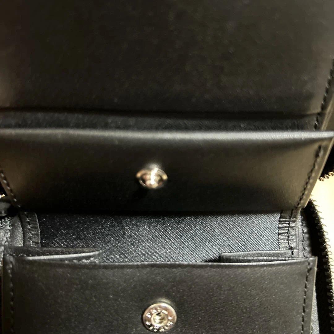 クラモ美品ポーターエイブルウォレット二つ折り財布レザーラウンドファスナー