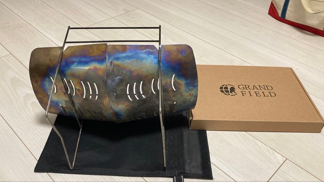 GRAND FIELD チタン製焚き火台 本体重量250g オール純チタン製