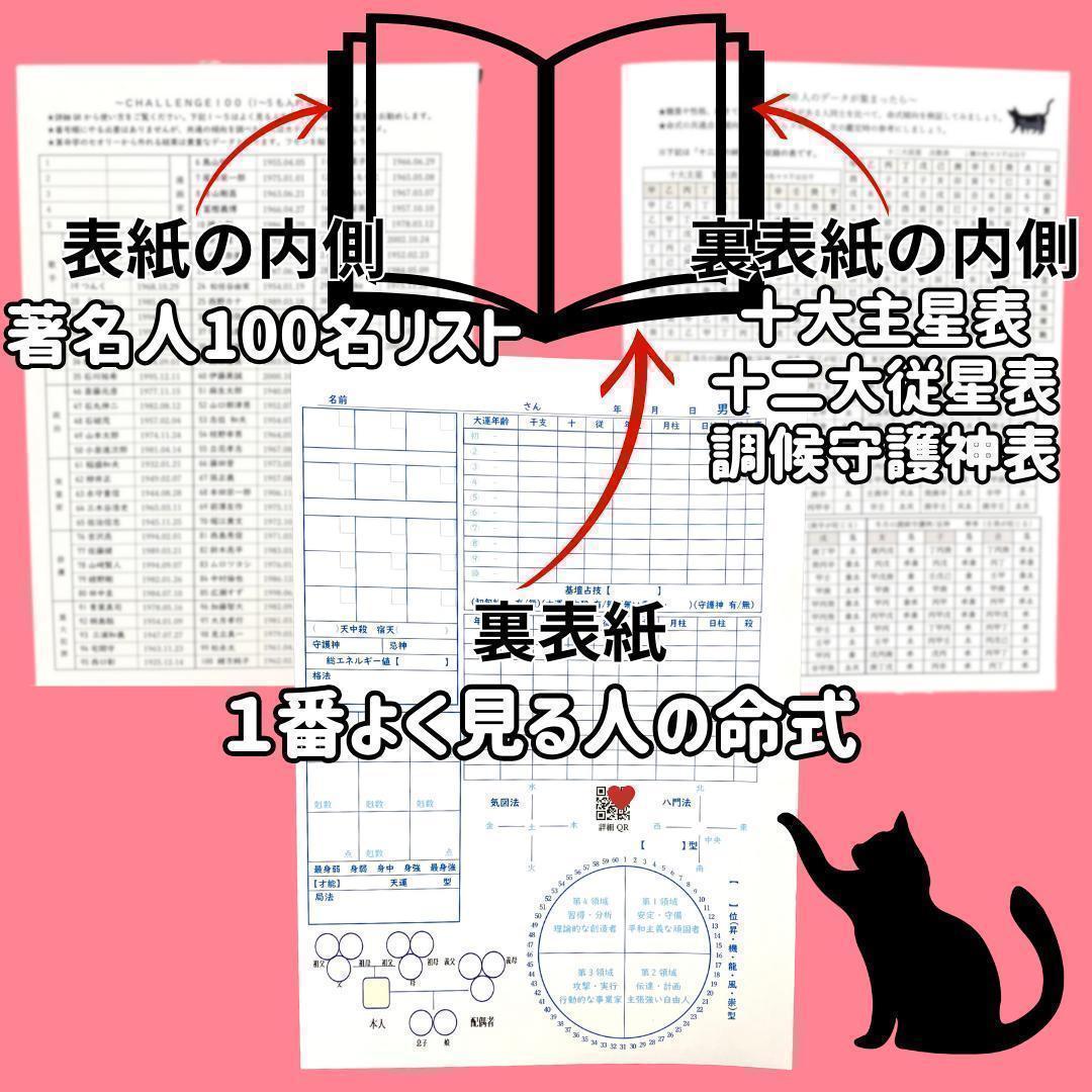 【￥960引】ゆめ乃算命学　あなたが作る「MY DATA100」　　独学　鑑定
