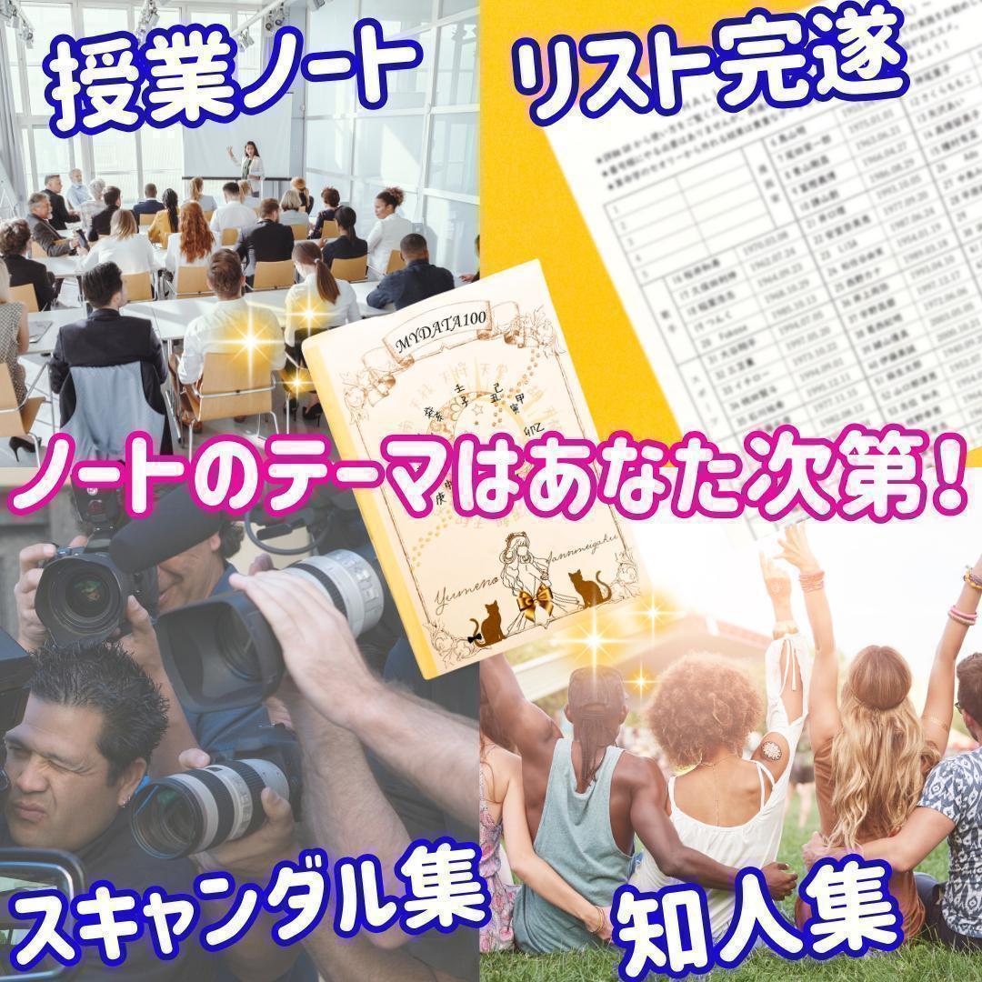 【￥960引】ゆめ乃算命学　あなたが作る「MY DATA100」　　独学　鑑定