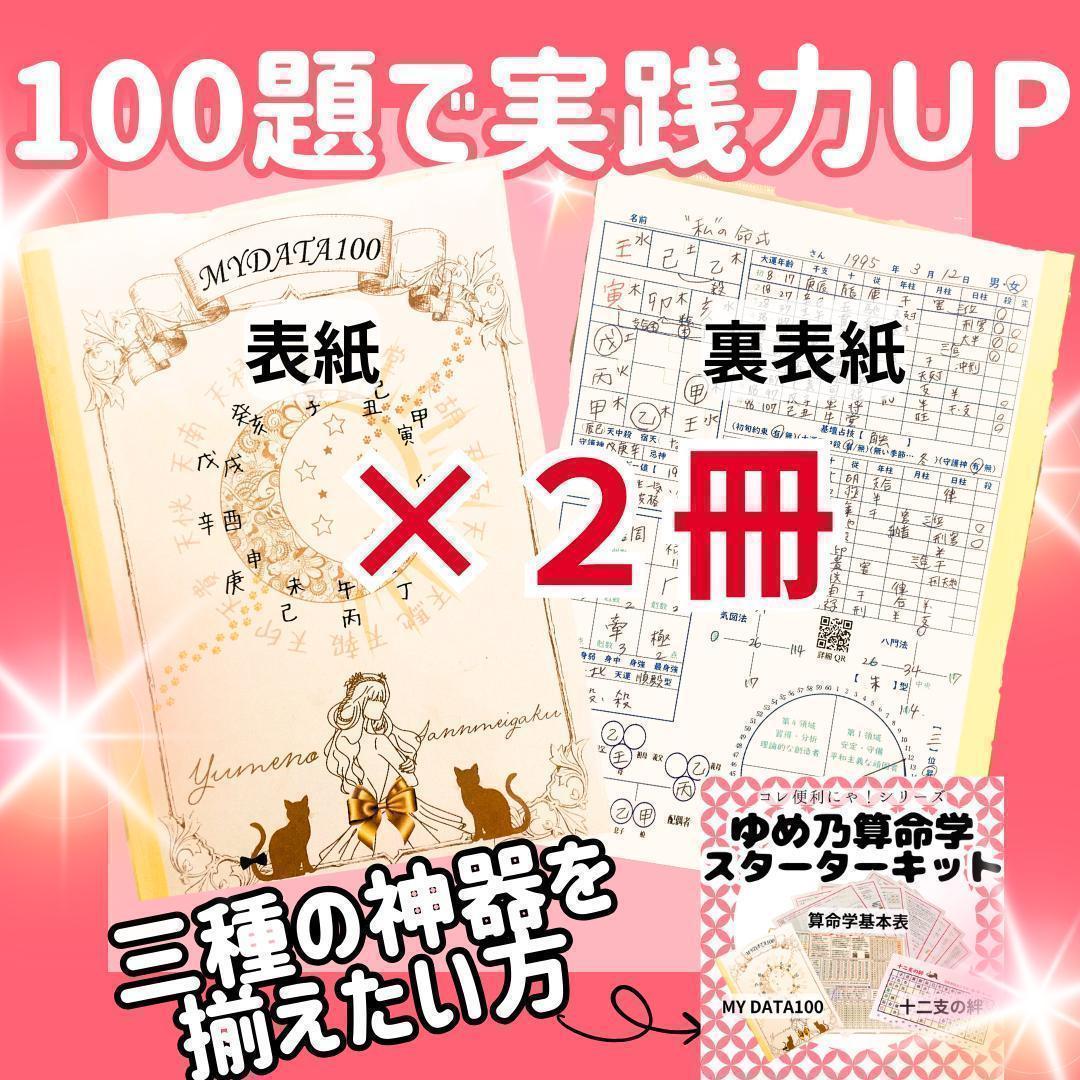 【￥960引】ゆめ乃算命学　あなたが作る「MY DATA100」　　独学　鑑定